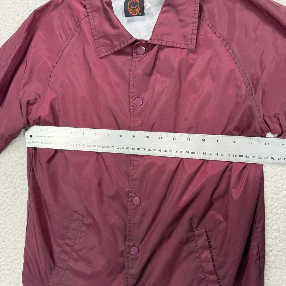 Spitfire Coach Jacket Men's M Burgundy Bighead Skate Streetwear‎ Y2K Windbreaker